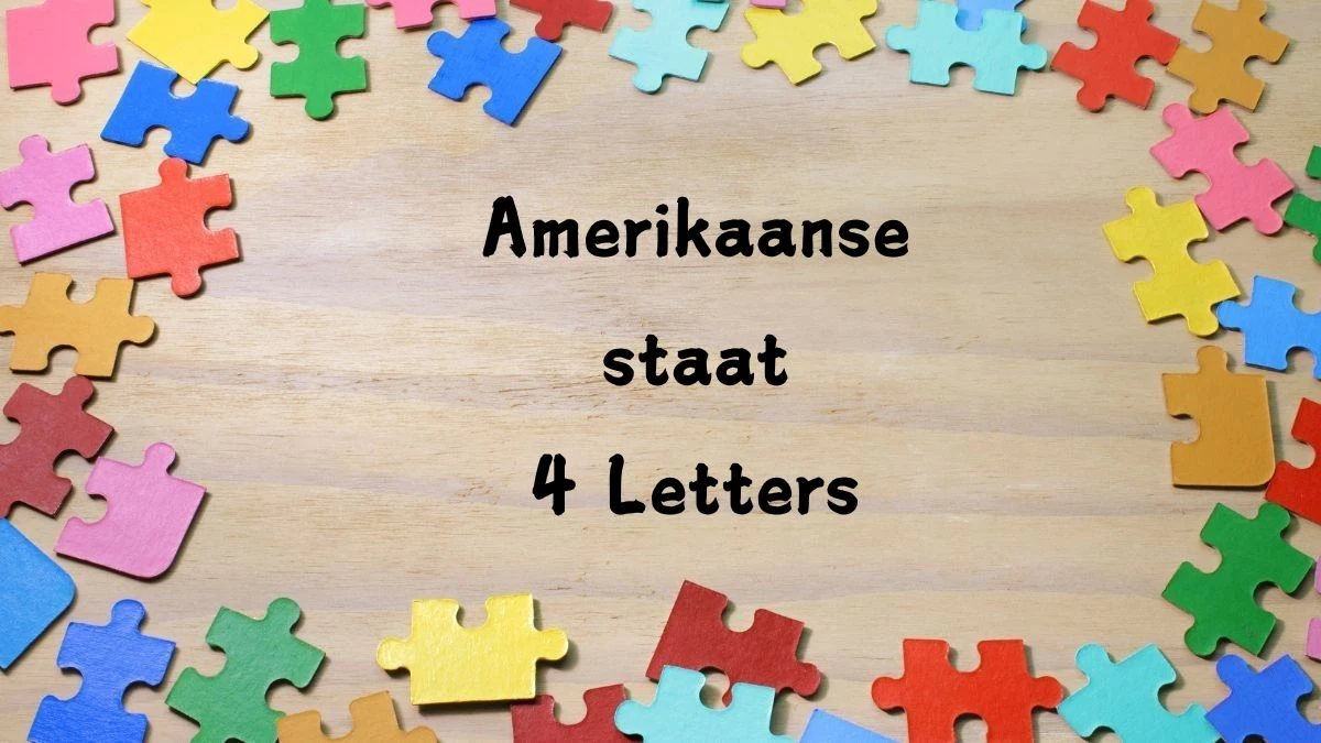 Amerikaanse staat 4 Letters Puzzelwoord