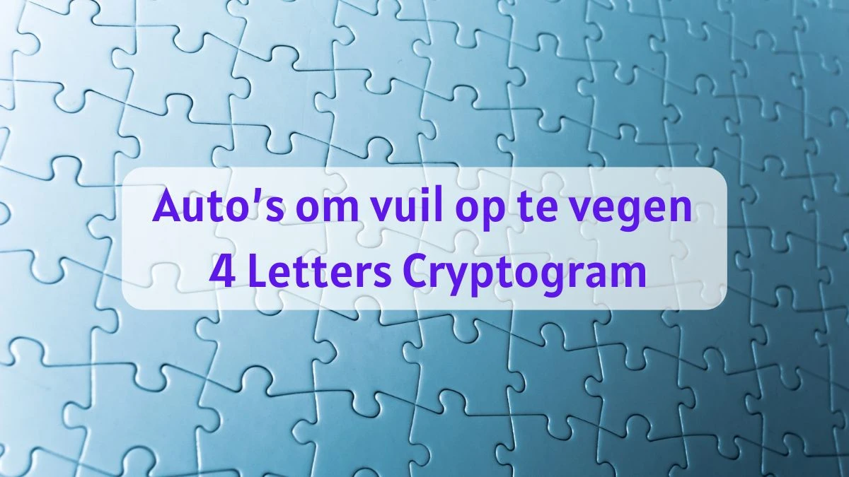 Auto’s om vuil op te vegen 4 Letters Cryptogram Puzzelwoordenboek kruiswoordpuzzels