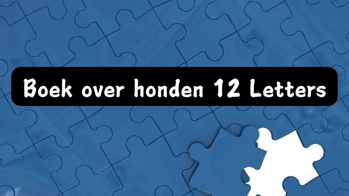 Boek over honden 12 Letters Puzzelwoordenboek kruiswoordpuzzels