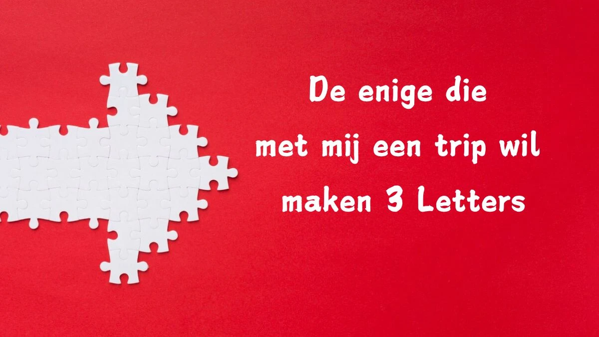 De enige die met mij een trip wil maken 3 Letters Cryptogrammen