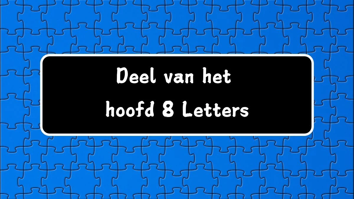 Deel van het hoofd 8 Letters Puzzelwoord