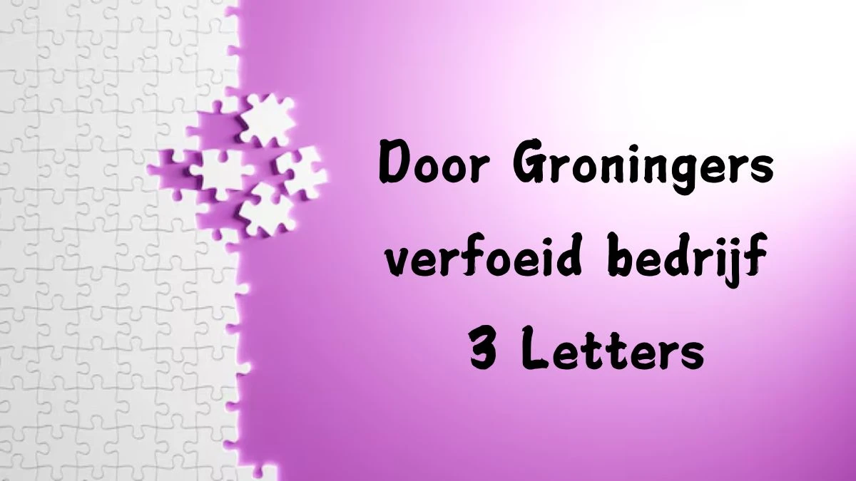 Door Groningers verfoeid bedrijf 3 Letters Puzzelwoordenboek kruiswoordpuzzels