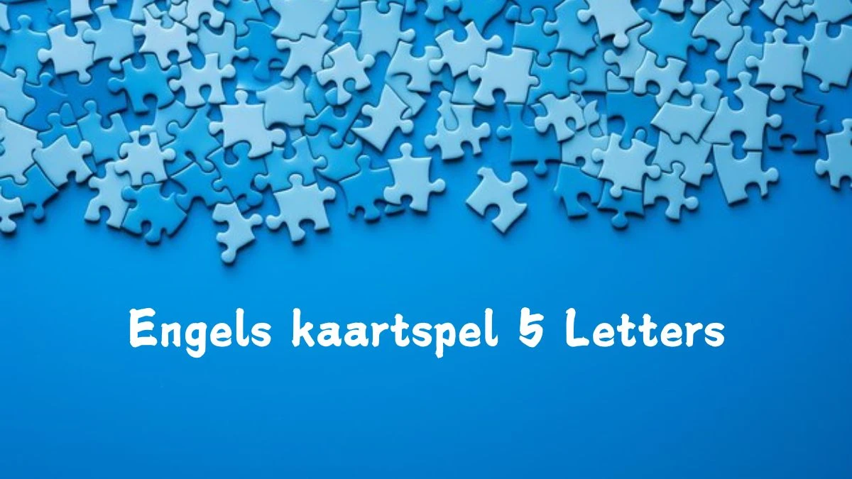 Engels kaartspel 5 Letters Puzzelwoord