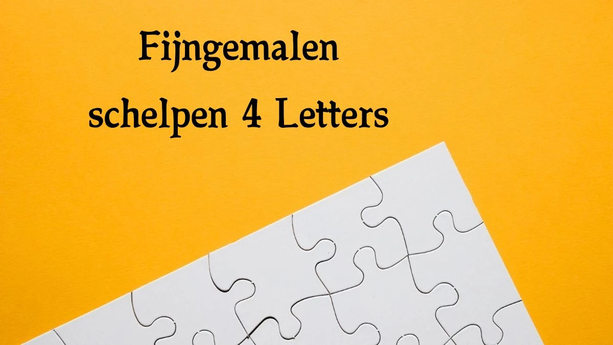 Fijngemalen schelpen 4 Letters Puzzelwoord