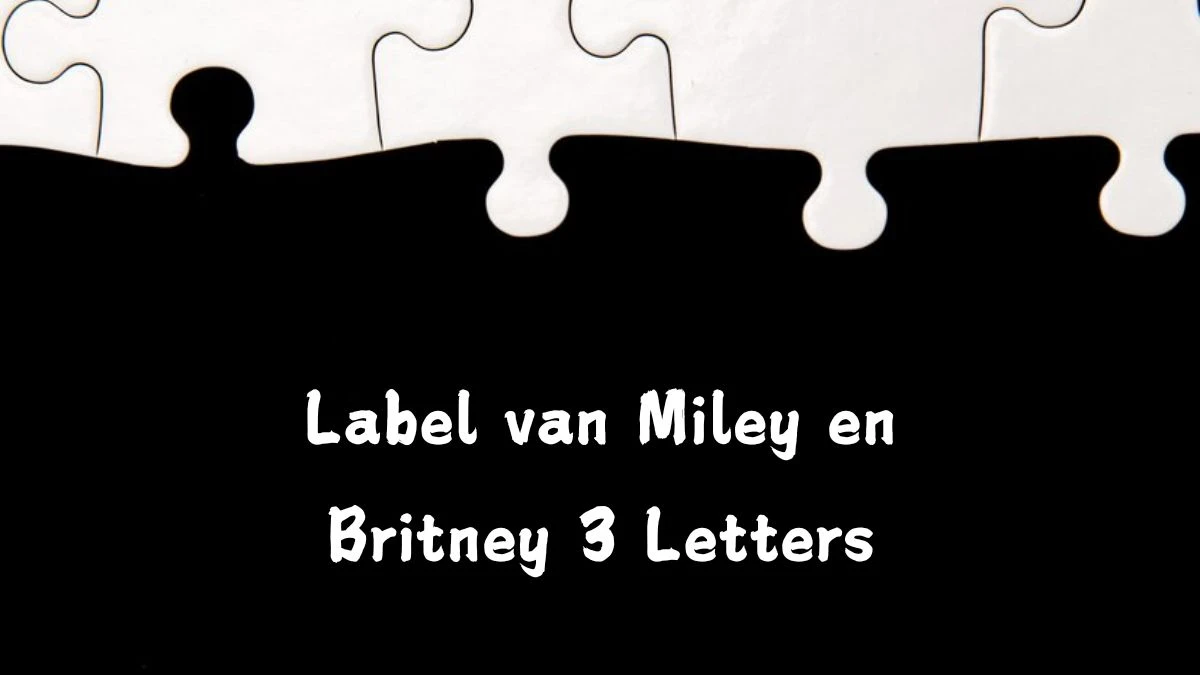 Label van Miley en Britney 3 Letters Puzzelwoordenboek kruiswoordpuzzels