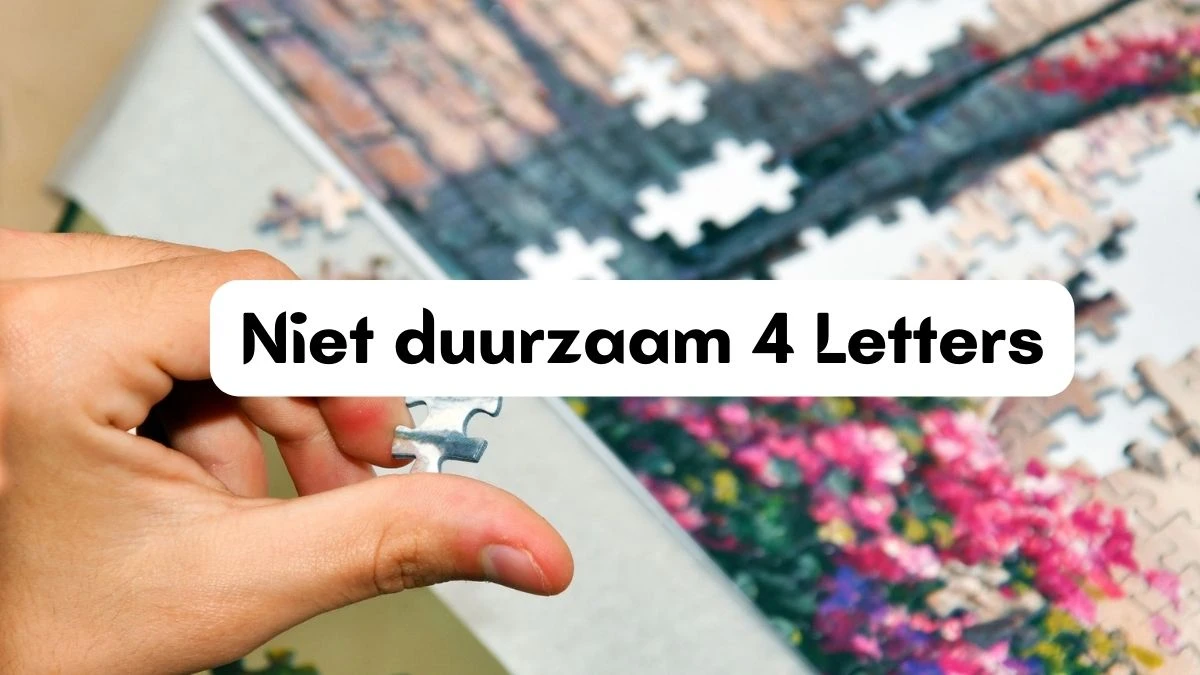 Niet duurzaam 4 Letters Puzzelwoordenboek kruiswoordpuzzels