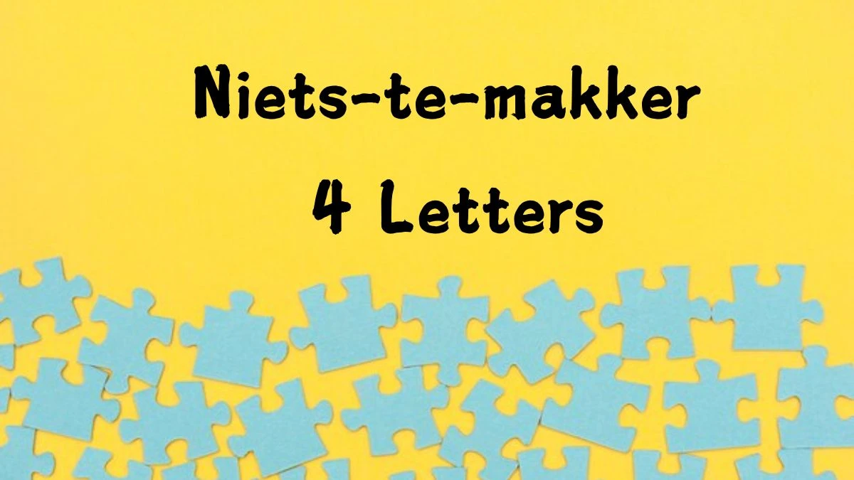 Niets-te-makker 4 Letters Puzzelwoordenboek kruiswoordpuzzels