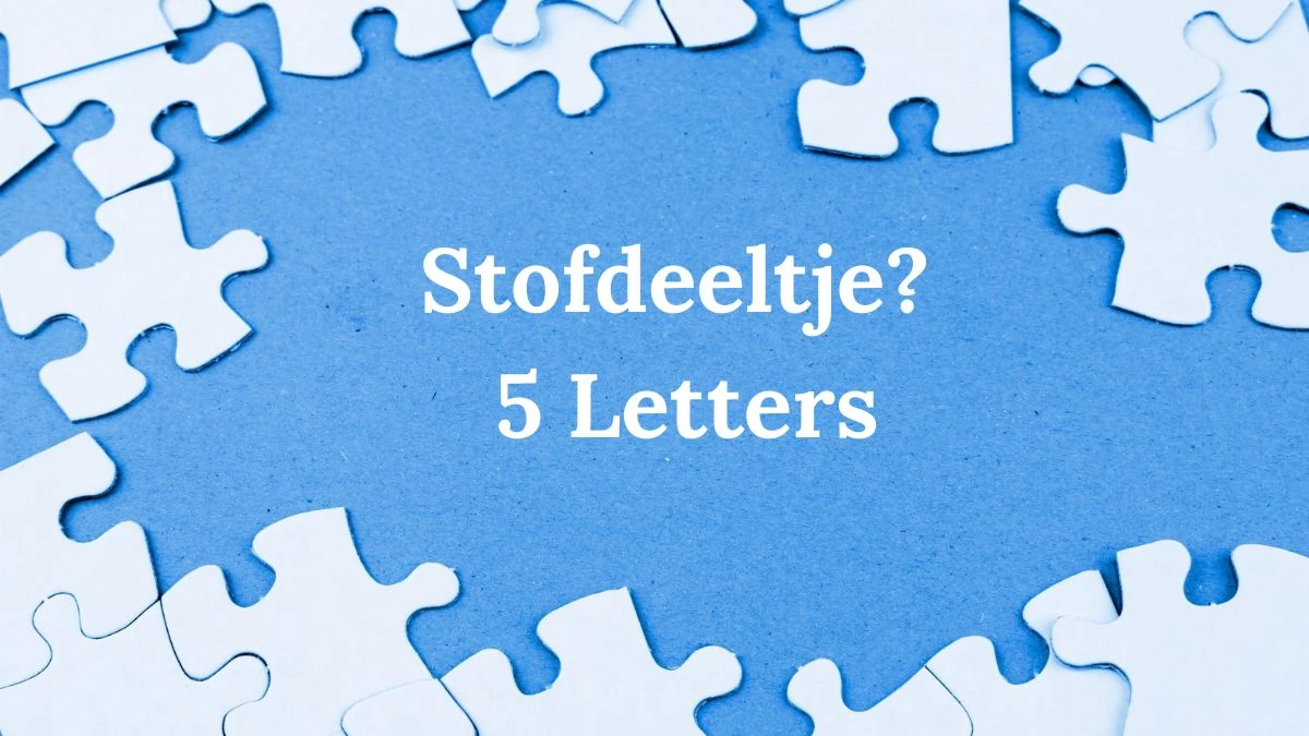 Stofdeeltje? 5 Letters Puzzelwoord