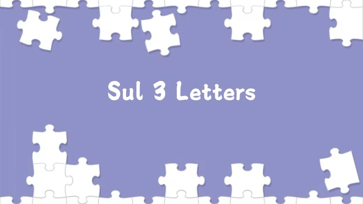 Sul 3 Letters Puzzelwoordenboek kruiswoordpuzzels