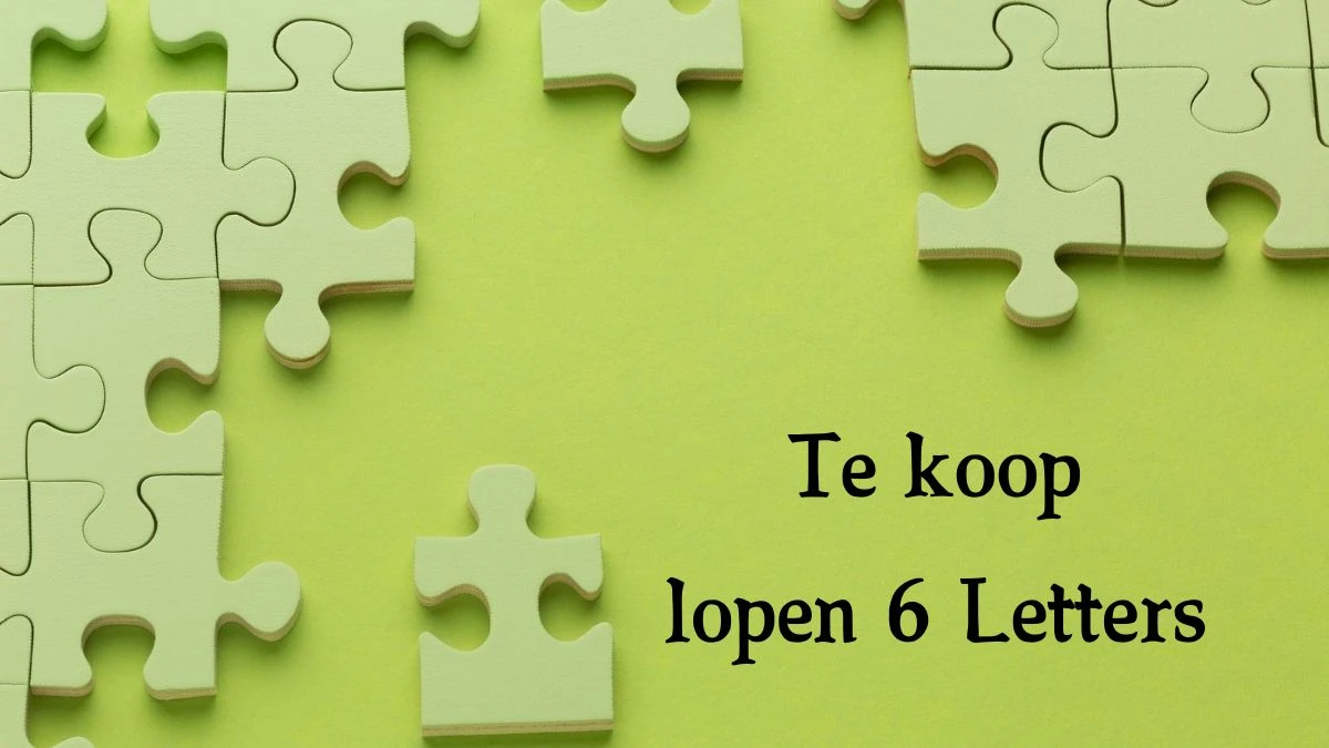 Te koop lopen 6 Letters Puzzelwoord