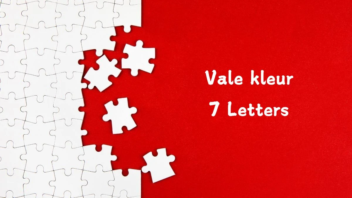 Vale kleur 7 Letters Puzzelwoord