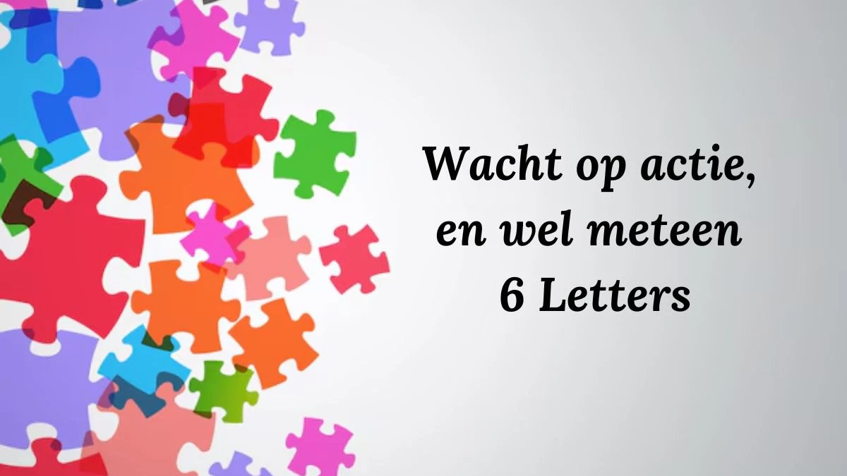 Wacht op actie, en wel meteen 6 Letters Puzzelwoordenboek kruiswoordpuzzels