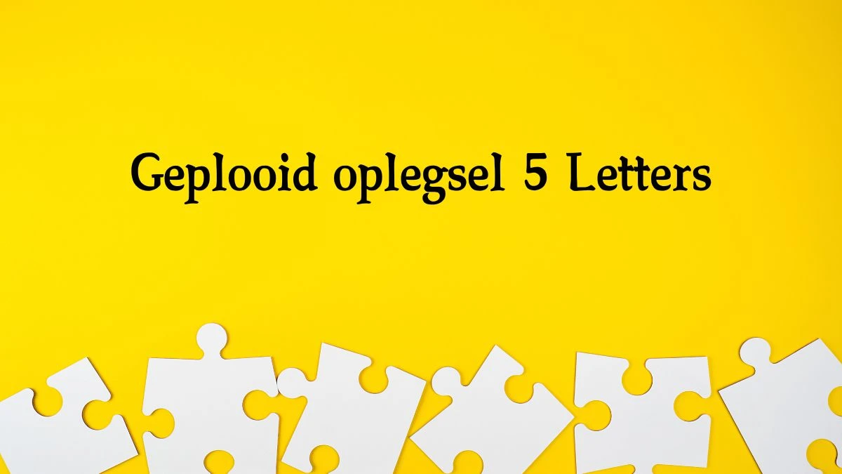 Geplooid oplegsel 5 Letters