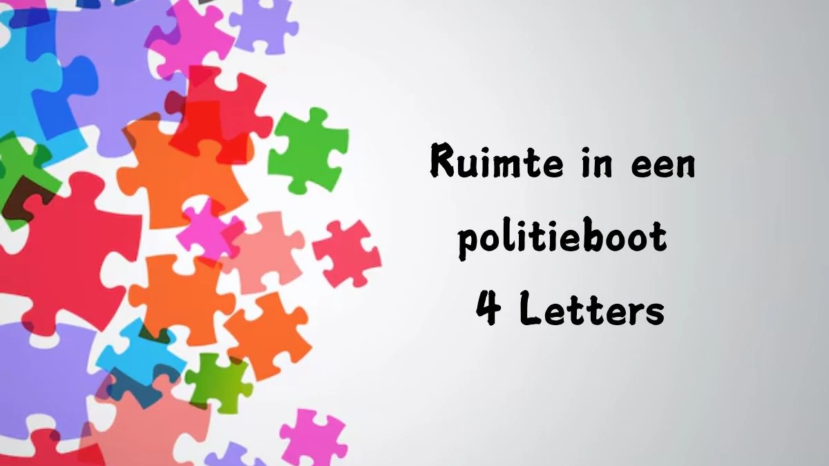 Ruimte in een politieboot 4 Letters Cryptogrammen