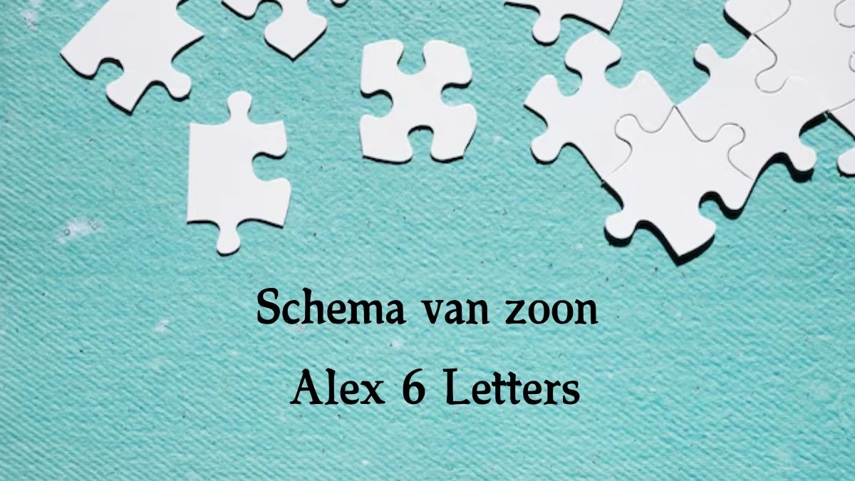 Schema van zoon Alex 6 Letters