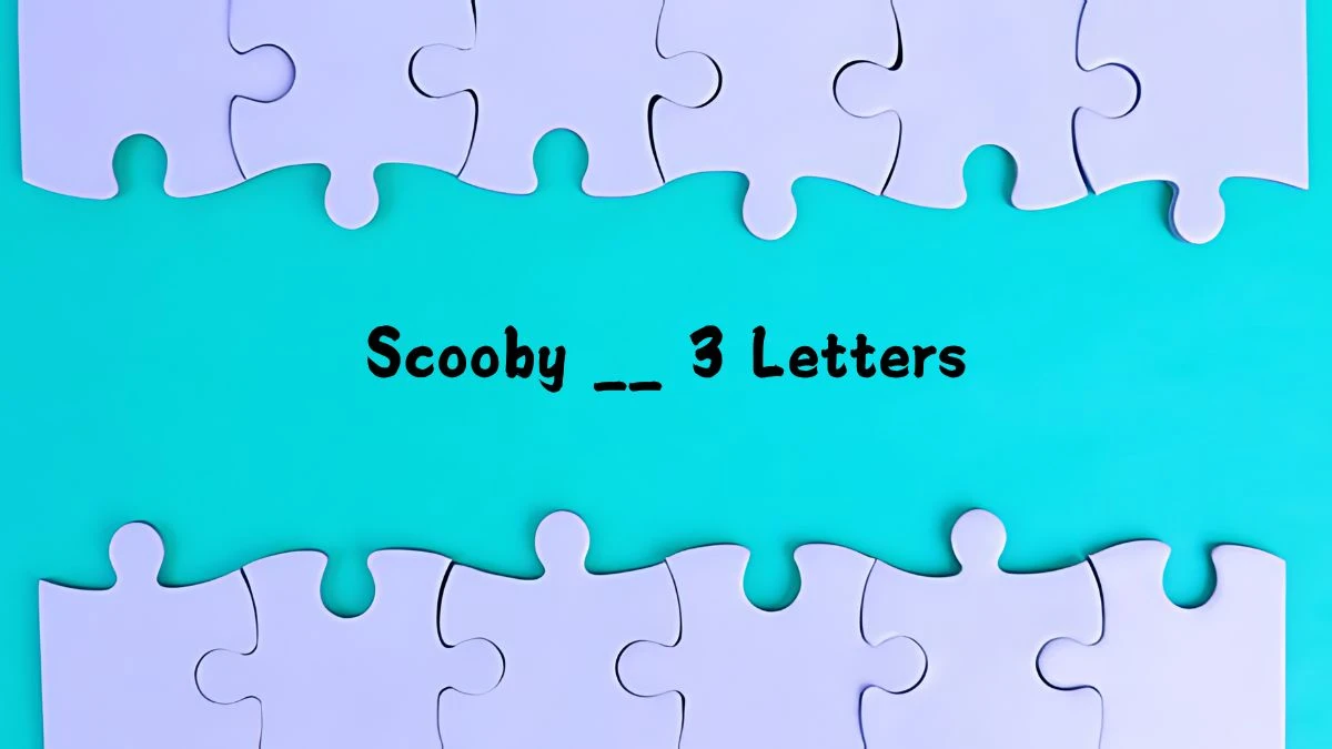 Scooby __ 3 Letters Puzzelwoordenboek kruiswoordpuzzels