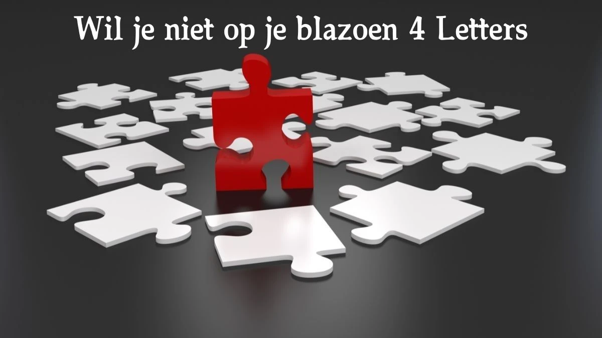 Wil je niet op je blazoen 4 Letters