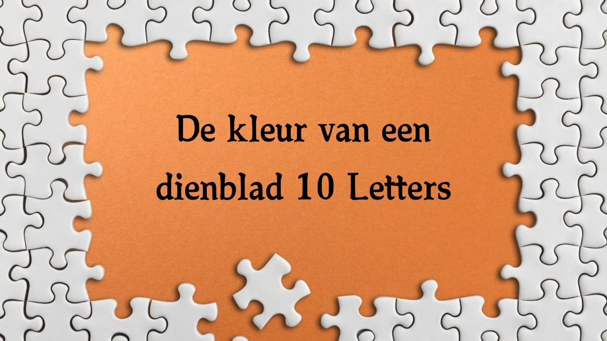 De kleur van een dienblad 10 Letters Cryptogrammen