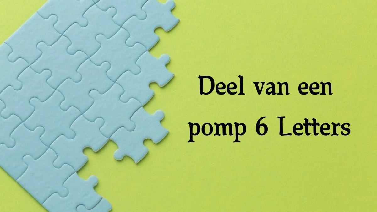 Deel van een pomp 6 Letters