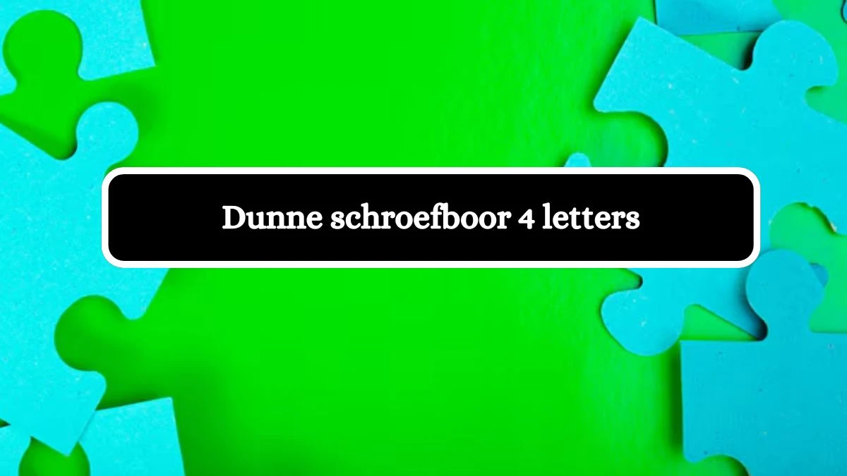 Dunne schroefboor 4 Letters