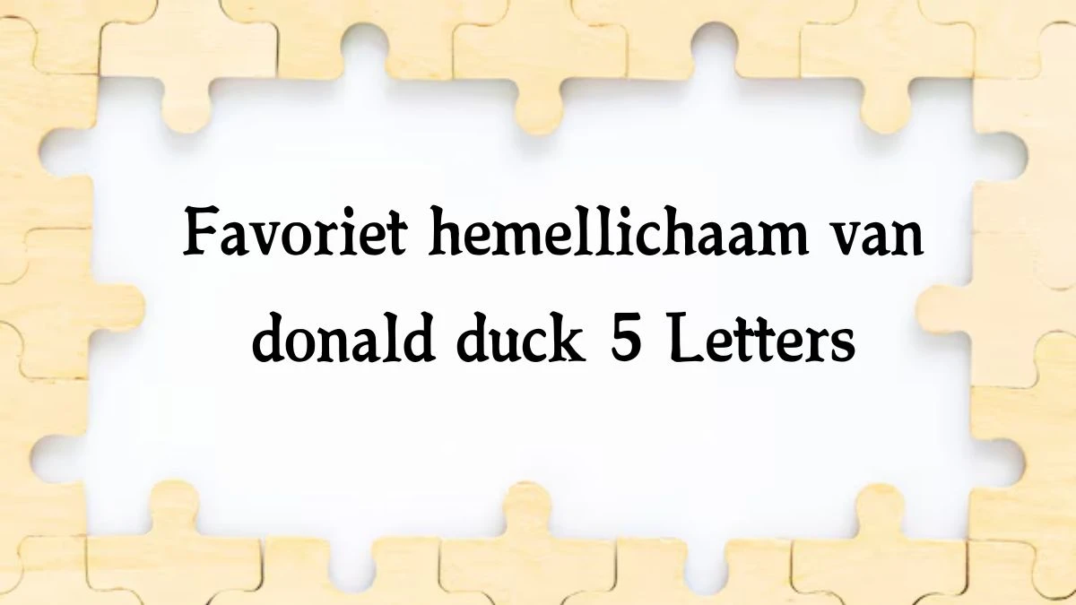 Favoriet hemellichaam van donald duck 5 Letters Cryptogrammen