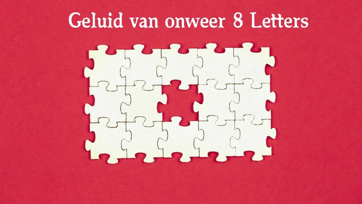 Geluid van onweer 8 Letters