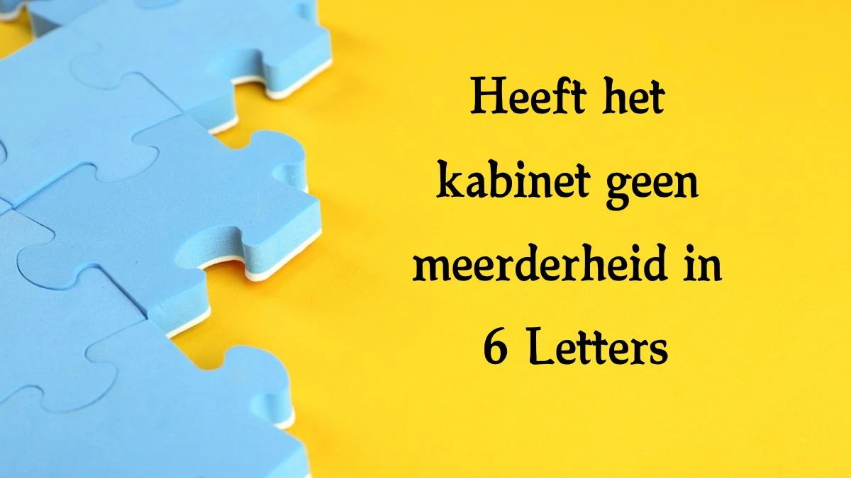 Heeft het kabinet geen meerderheid in 6 Letters