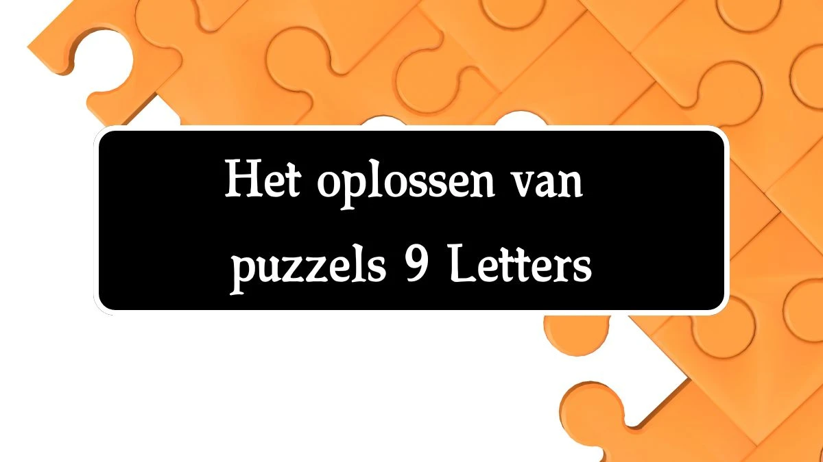 Het oplossen van puzzels 9 Letters