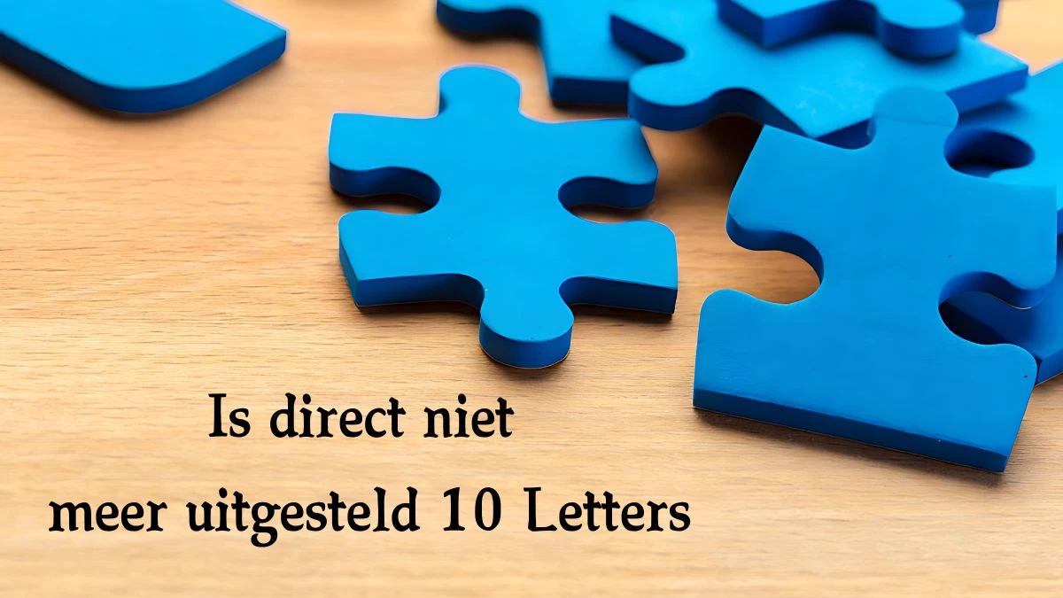 Is direct niet meer uitgesteld 9 Letters