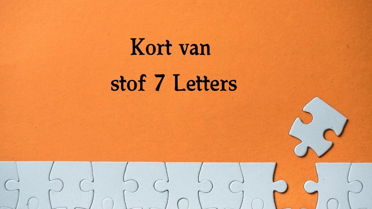 Kort van stof 7 Letters Cryptogrammen