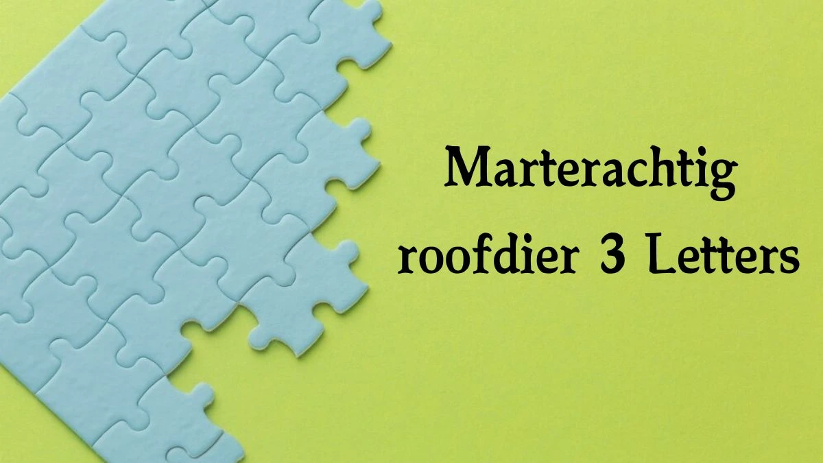 Marterachtig roofdier 3 Letters