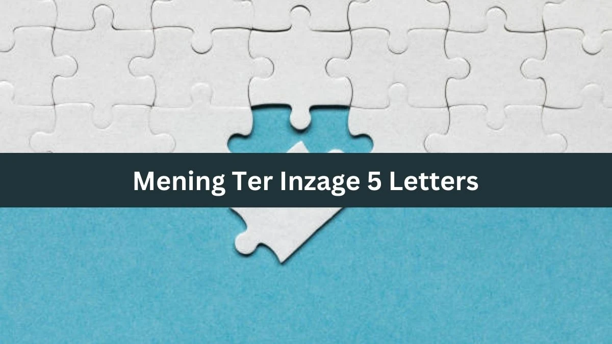 Mening Ter Inzage 5 Letters Cryptogrammen