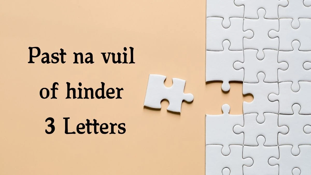 Past na vuil of hinder 3 Letters