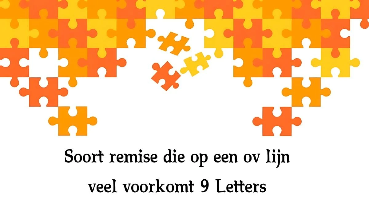 Soort remise die op een ov lijn veel voorkomt 9 Letters Cryptogrammen