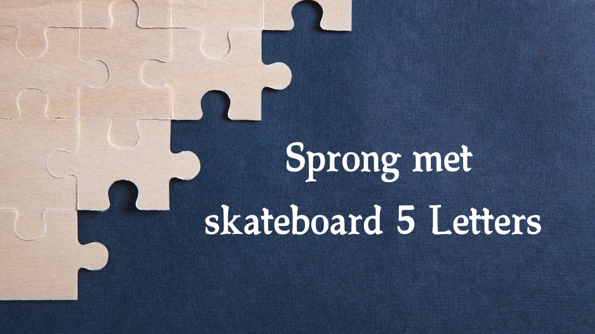 Sprong met skateboard 5 Letters