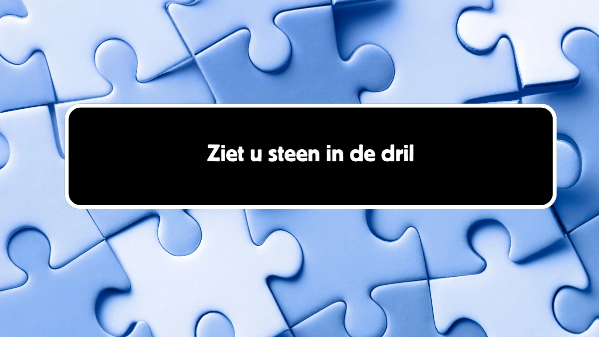 Ziet u steen in de dril 5 Letters