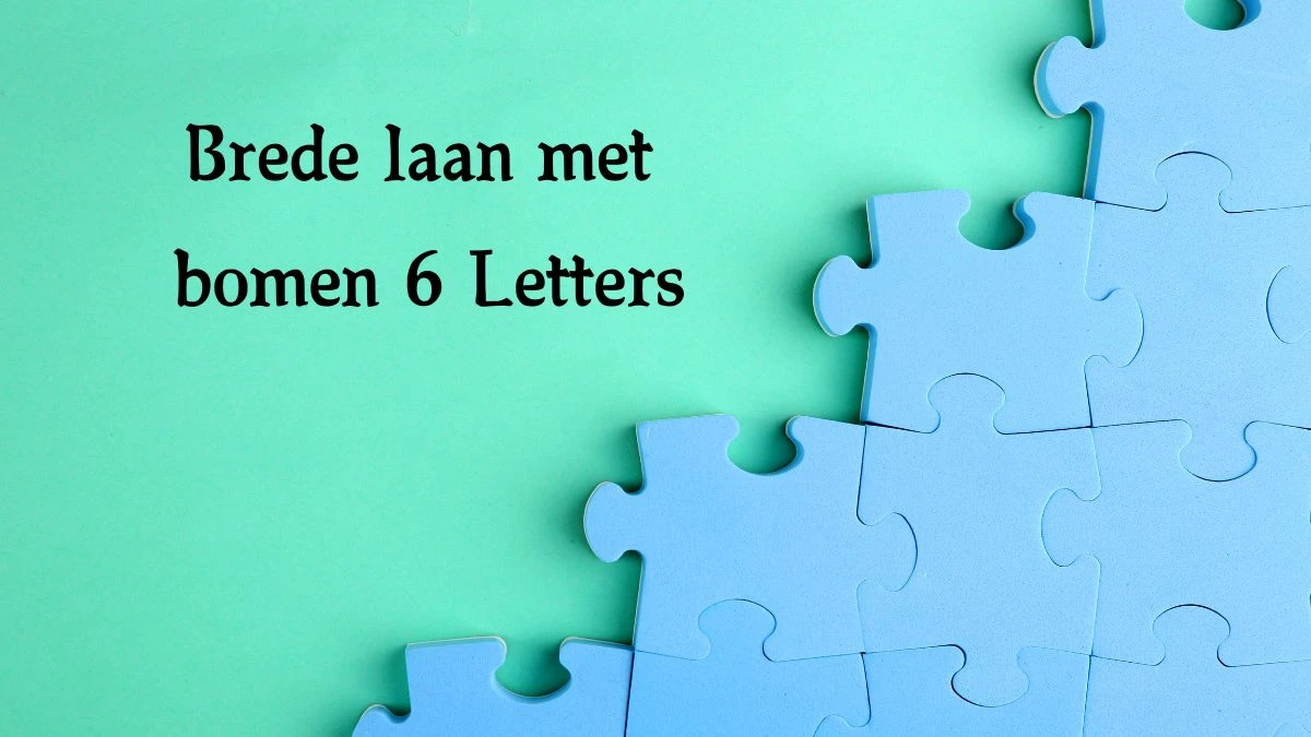 Brede laan met bomen 6 Letters