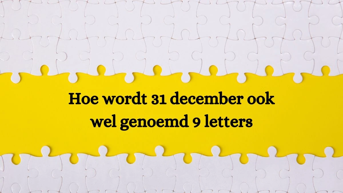 Hoe wordt 31 december ook wel genoemd 9 Letters