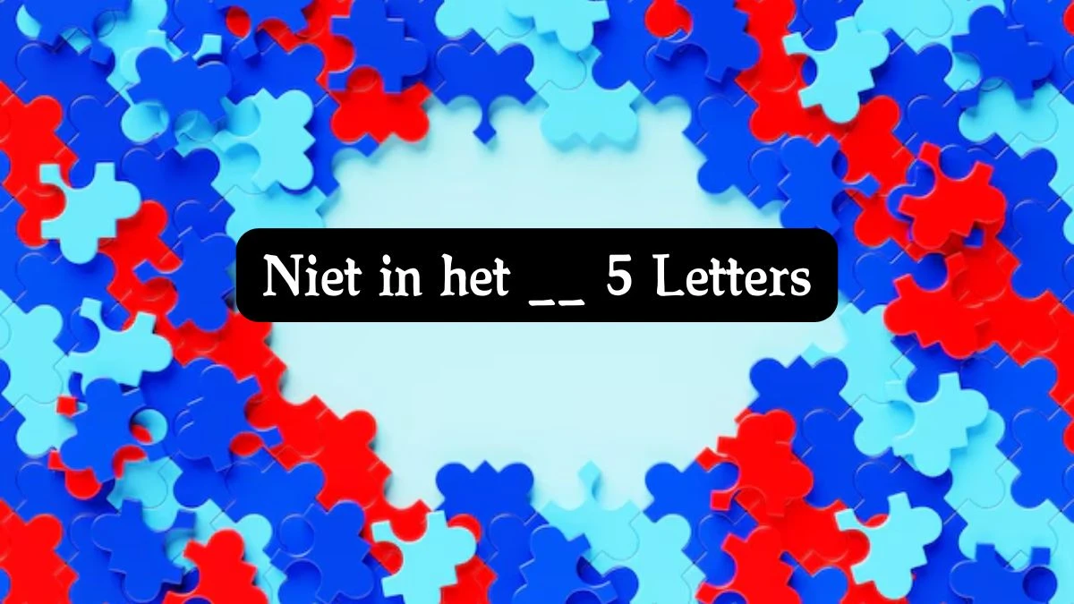 Niet in het __ 5 Letters