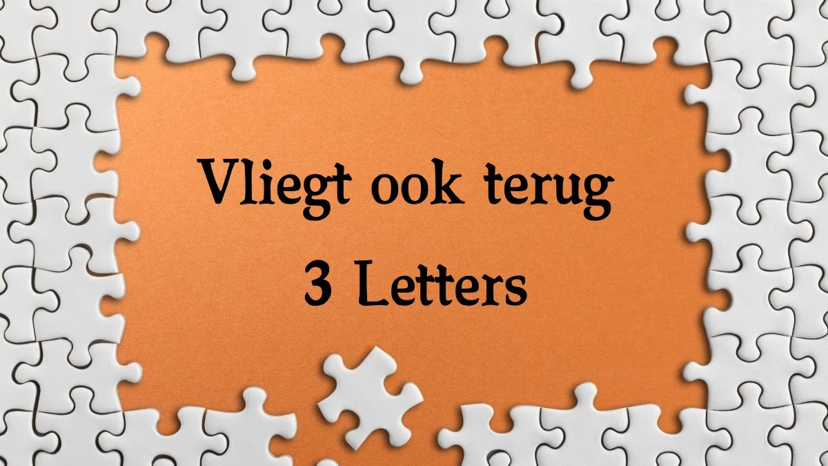 Vliegt ook terug 3 Letters