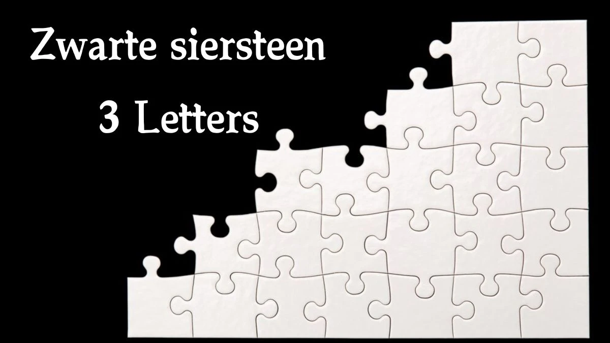 Zwarte siersteen 3 Letters