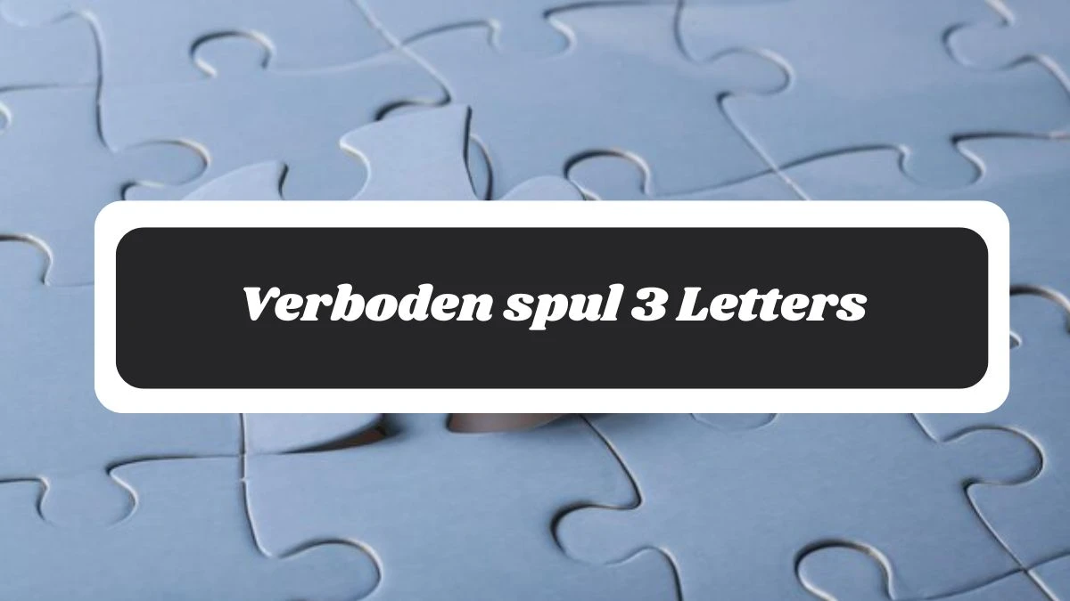 Verboden spul 3 Letters