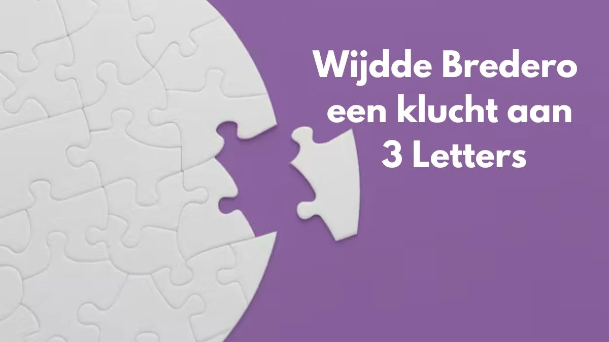 Wijdde Bredero een klucht aan 3 Letters