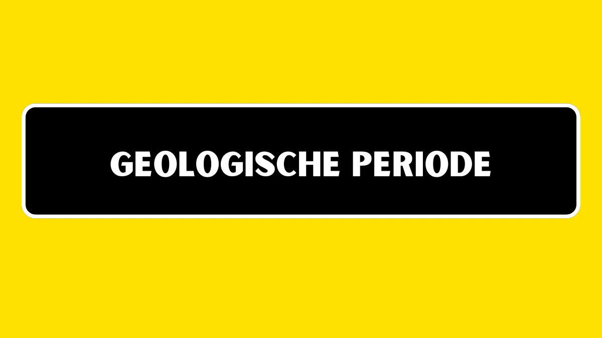 Geologische periode 5 Letters