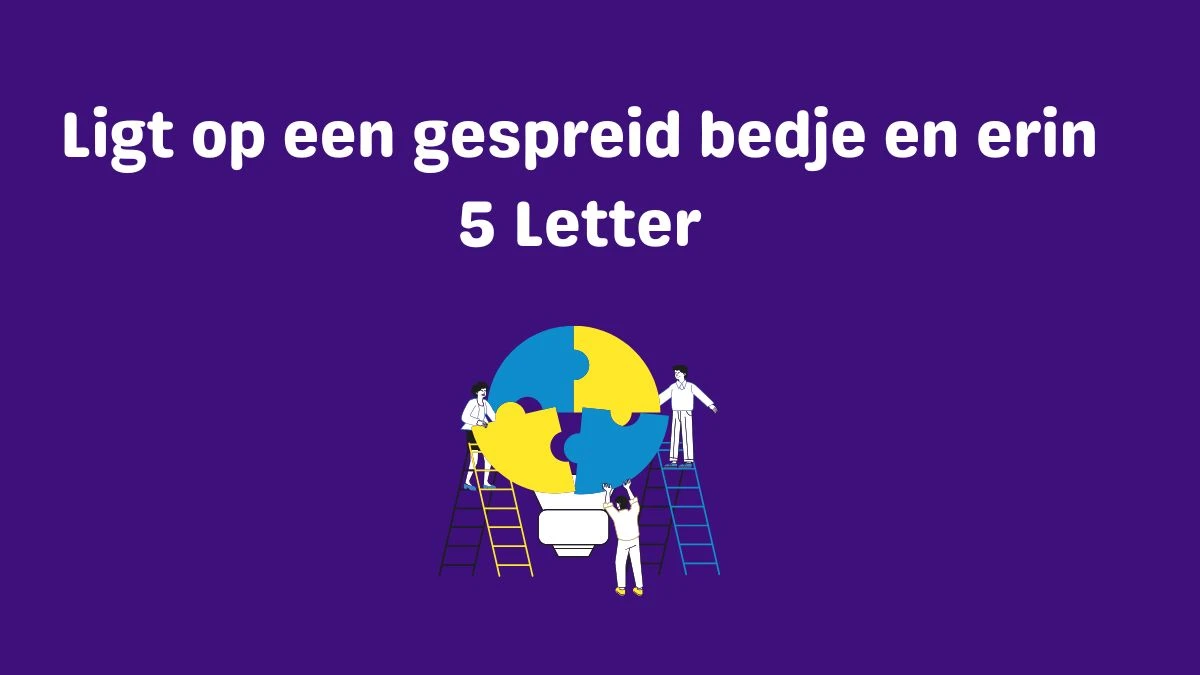 Ligt op een gespreid bedje en erin 5 Letters Cryptogrammen