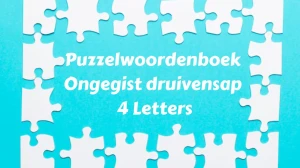 Puzzelwoordenboek Ongegist druivensap 4 Letters